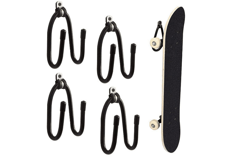 KKSTY 4 Pack Skateboard Wall Mount