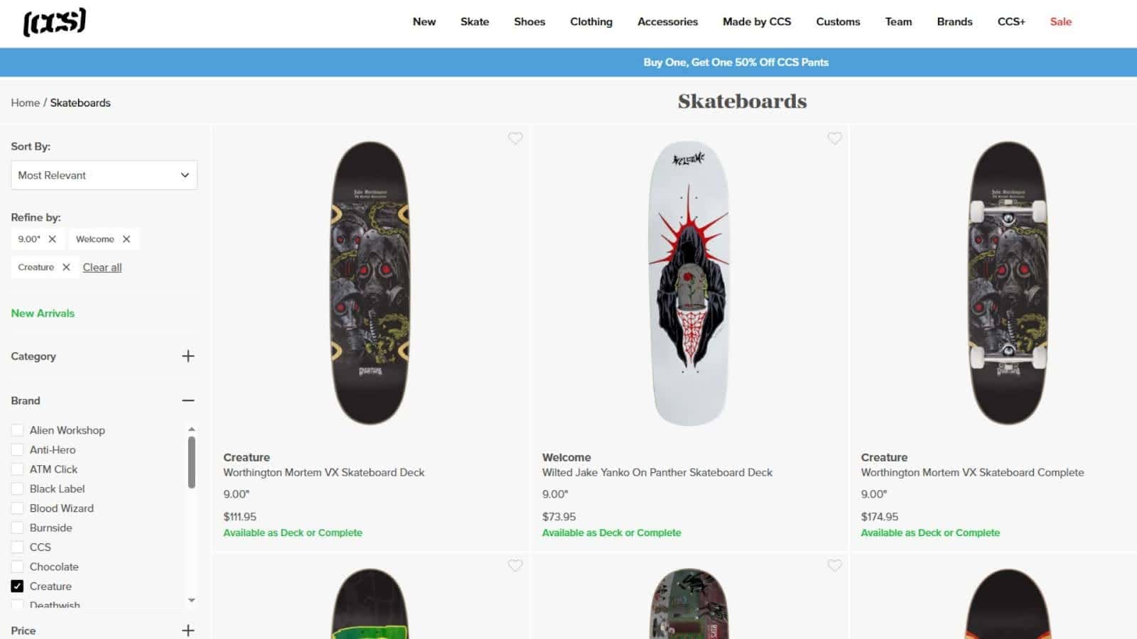 CCS Online Skate Store